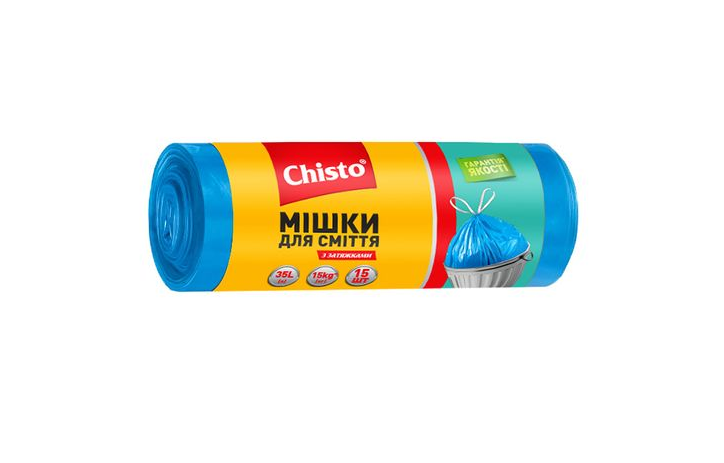 Chisto Мішки д/сміття 35лх15шт з затяжкою